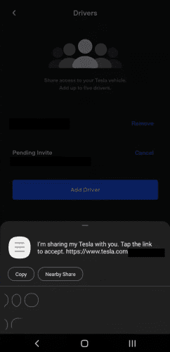 How to Add Driver to Tesla App Send Invitation Link via text