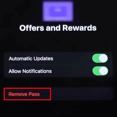 How to Remove Items From Apple Wallet Tapping Remove Pass button