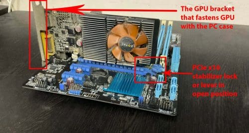 How to Remove a GPU unfasten the GPU