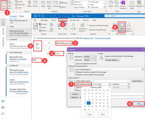 How to Schedule an Email in Outlook App on Windows