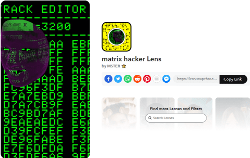 Lenses for snap matrix hacker Lens