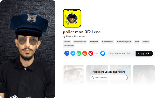 Lenses for snap policeman 3D Lens by Rzwan Ramazan