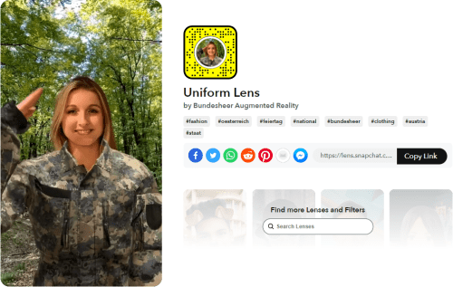 Uniform Lens by Bundesheer Augmented Reality Snapchat Lenses