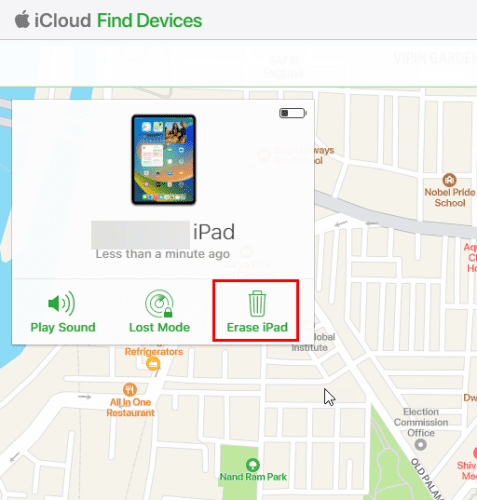 Use find my app to erase iPhone or iPad