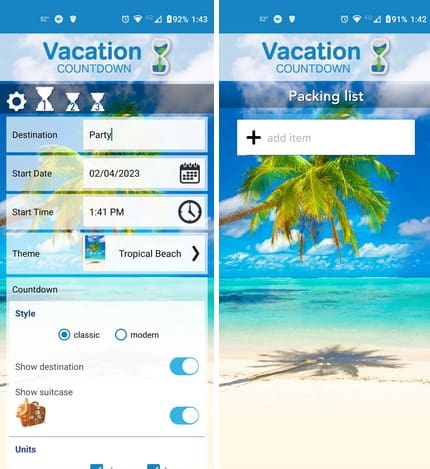 Vacation Countdown App Android