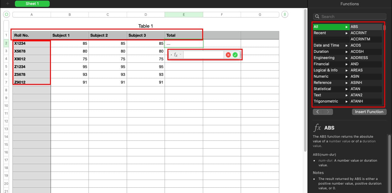 Adding data to table