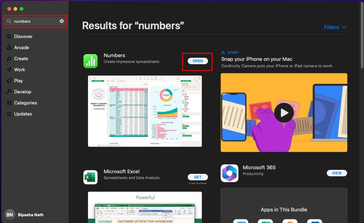 Apple Numbers Tutorial App Store