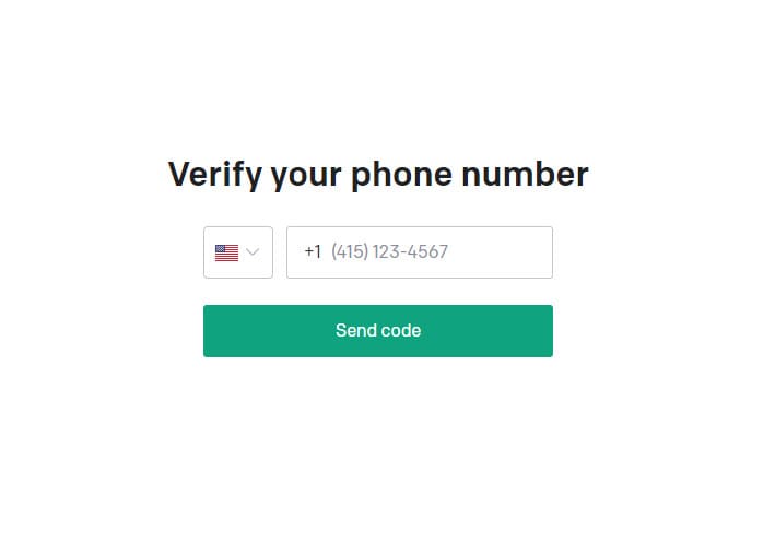 Mobile phone verification on ChatGPT