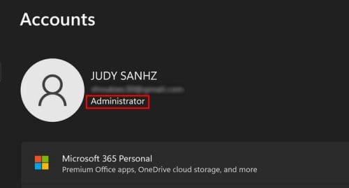 Settings Administrator Windows 11