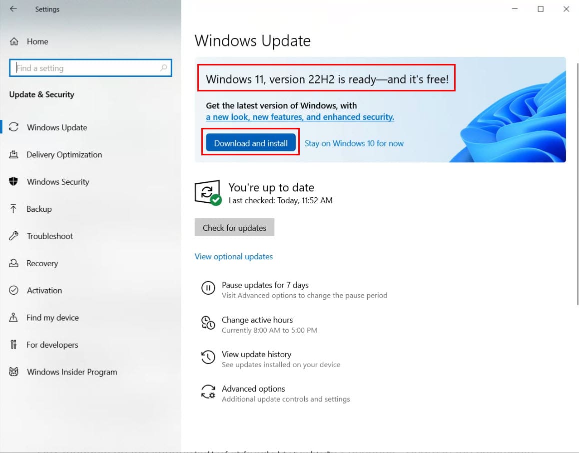 Upgrade to Windows 11 when Windows 10 21H2 End-of-Life is near