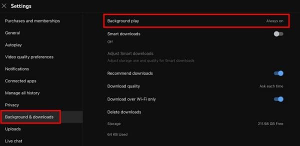 Youtube Premium How To Disable Enable Background Playback Technipages