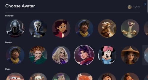 Choosing Disney+ Profile Picture