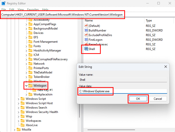 Create a new registry key to resolve Windows Explorer issues