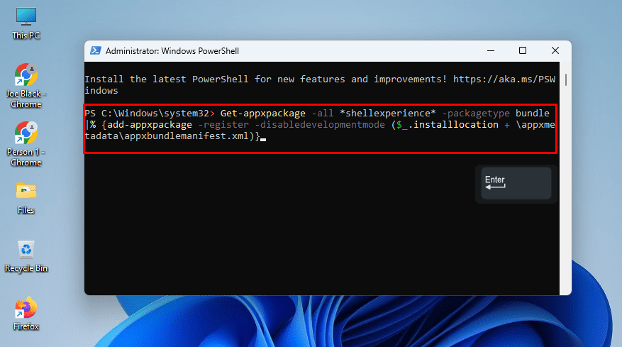 How to re-register Windows Shell Experience Packages using Powershell to fix Explorer.exe Class not registered