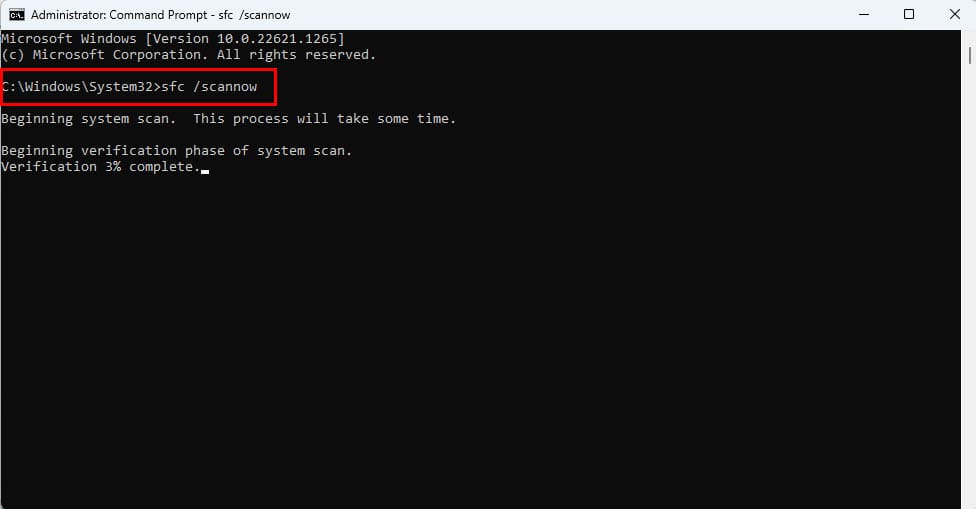 How to run SFC scan on Windows 11