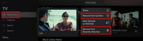 Remove show from Apple TV Up Next