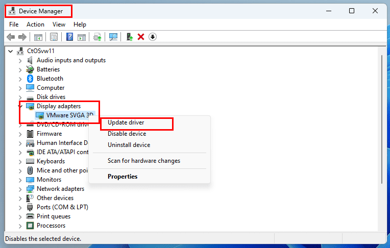 How to update display driver