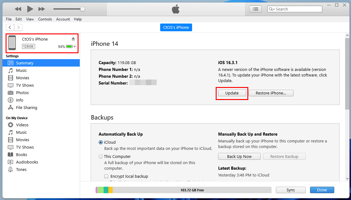 Learn how to update iPhone from iTunes