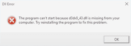 Learn what’s the d3dx9_43.dll Missing Error