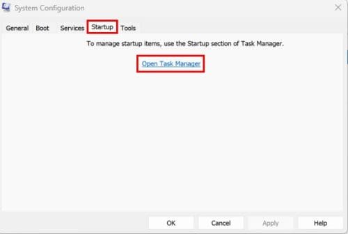 Open Task manager option Windows 11