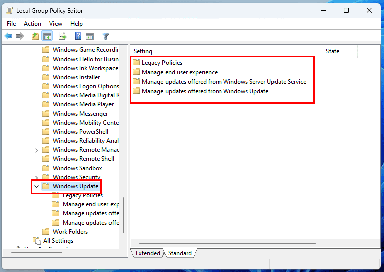 Windows Update Group Policy