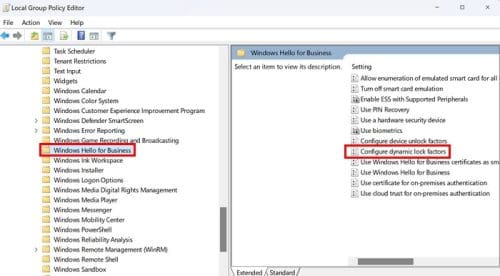 Configure dynamic lock factors Windows 11