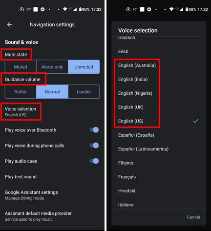 Google Maps Settings Android