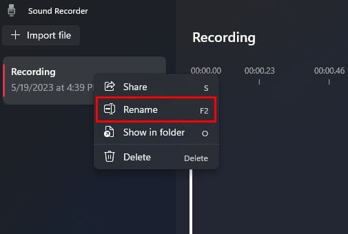 Rename Sound Recorder File