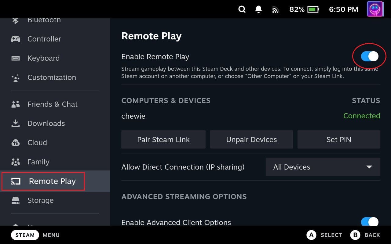 Steam Deck How to Remote Play From Your Computer (7)