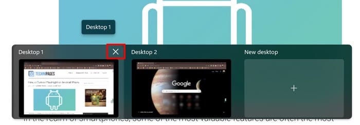 Virtual desktops open Windows 11