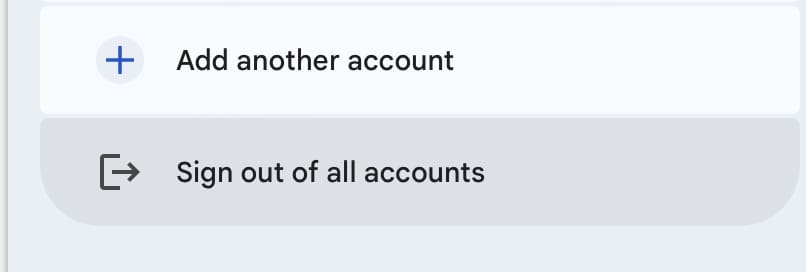 The Option to Sign Out of all Google Docs Account