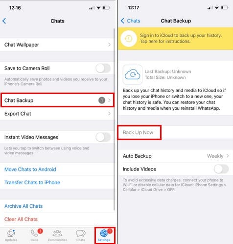 WhatsApp Chat Backup iPhone
