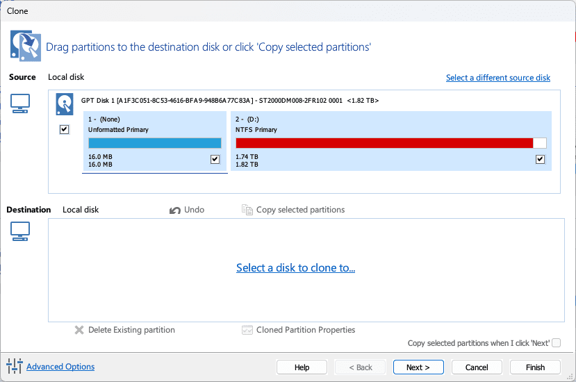 Clone hard drive 2