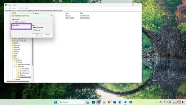 Deactivate Microsoft Copilot from Windows via Registry Editor 8