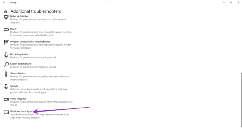 Run the Troubleshooter for the Microsoft Store 3
