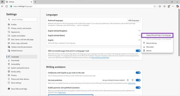 How to Fix Edge in Foreign Language - Technipages