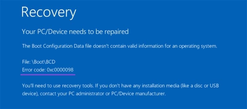 How to Fix Error 0xc0000098 1