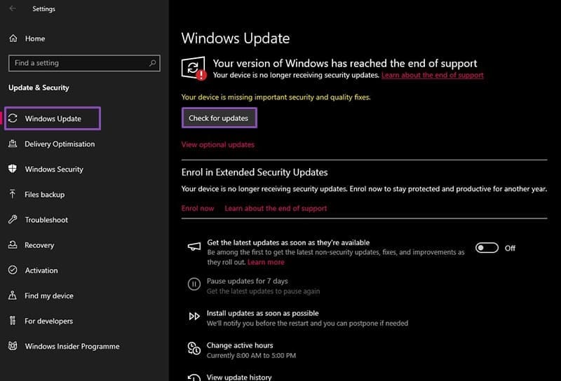 PC Cant Enroll for Windows 10 Extended Security Updates 2
