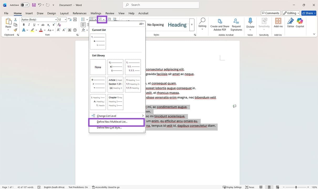 Different Ways to Reset Numbering in Word 10