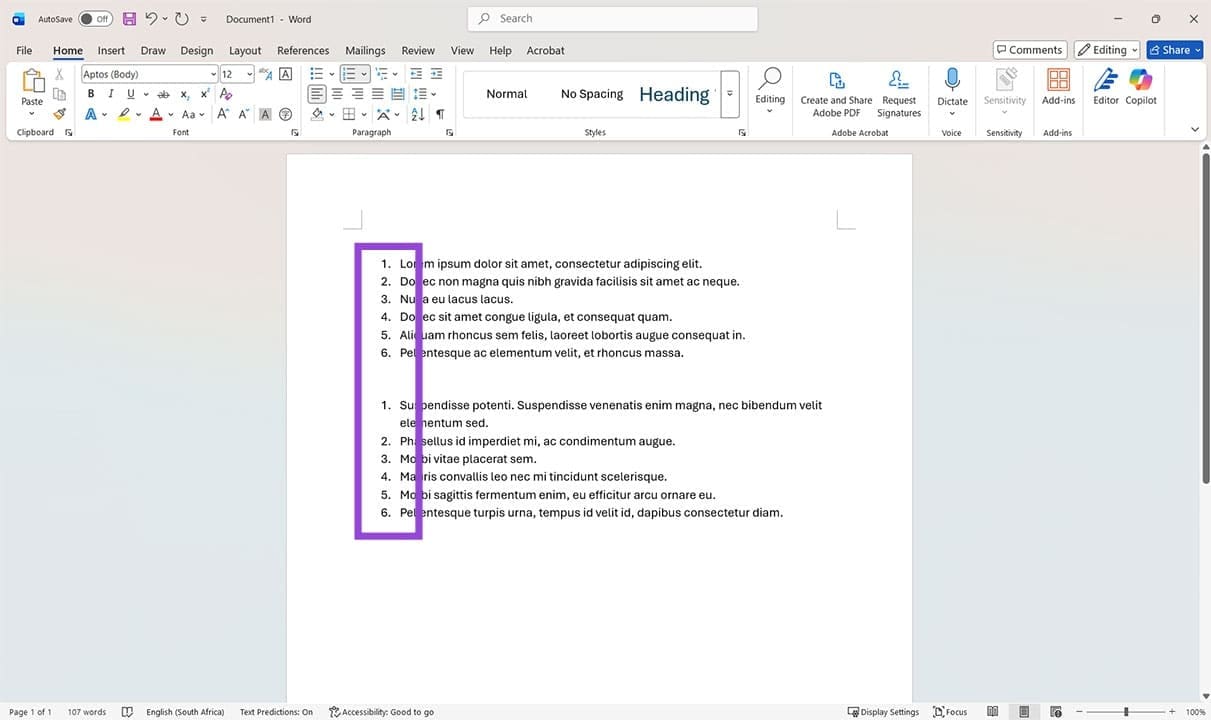 Different Ways to Reset Numbering in Word 3