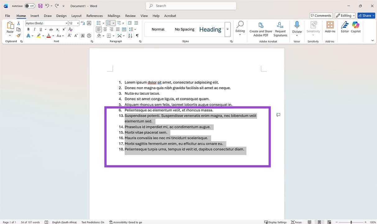 Different Ways to Reset Numbering in Word 6