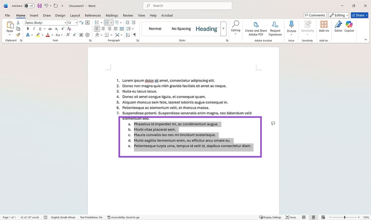 Different Ways to Reset Numbering in Word 9