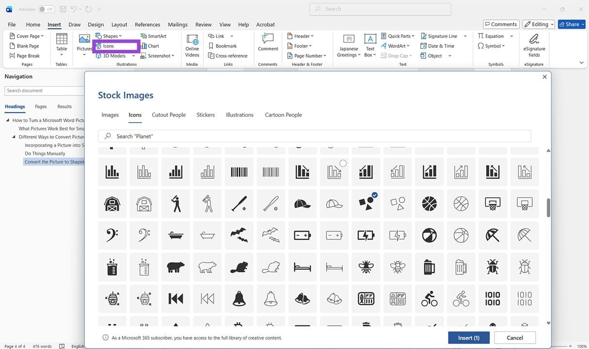 How to Turn a Microsoft Word Picture Into SmartArt 6