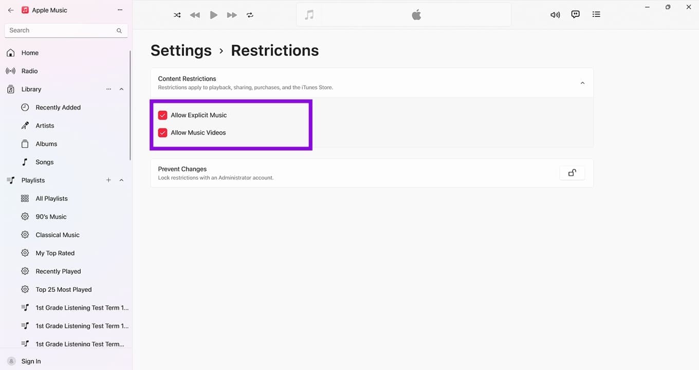 How to Restrict Explicit Content on Apple Music in Windows 11 4